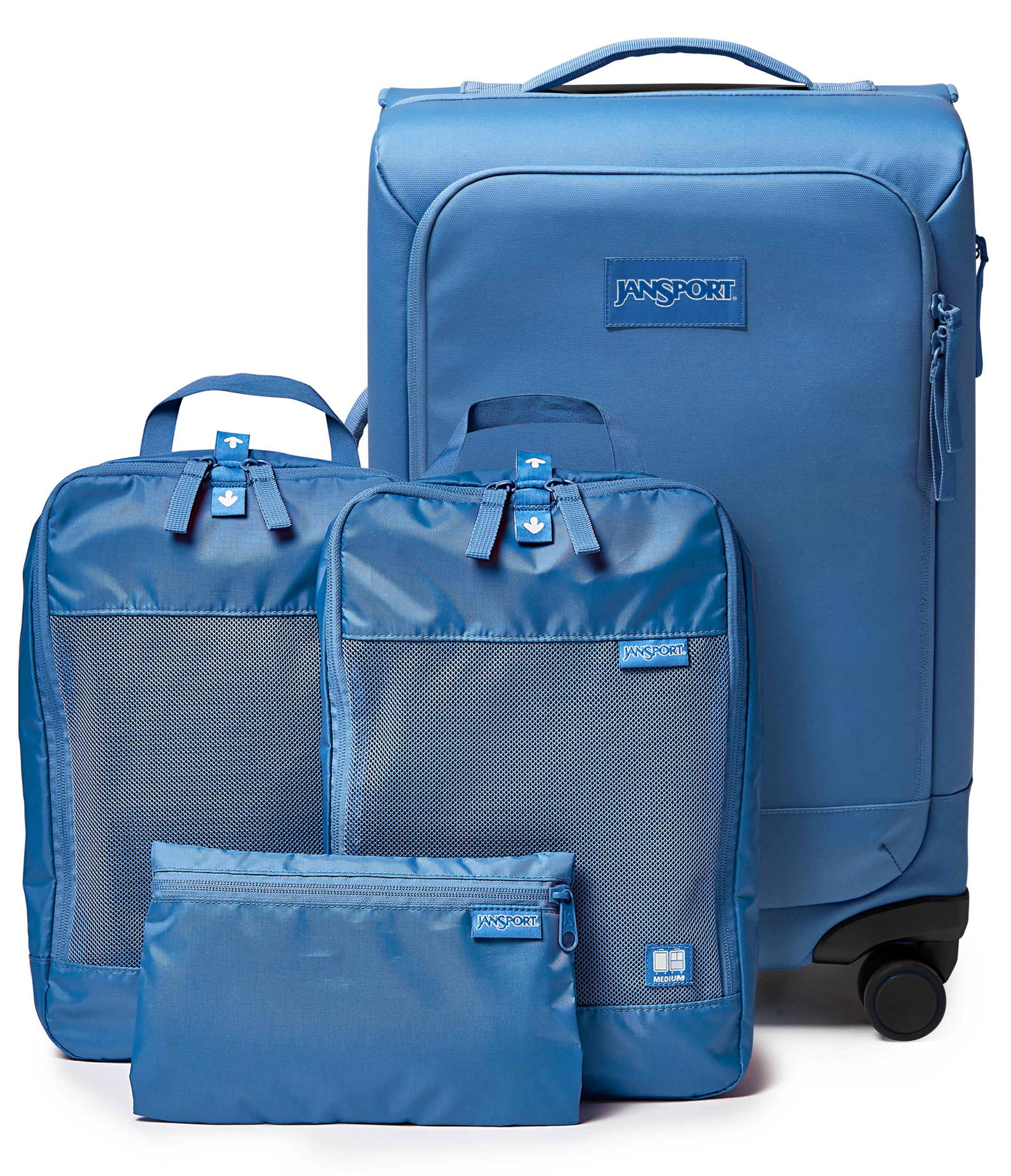 22" Carry On Luggage Packing Cubes Elemental Blue Set