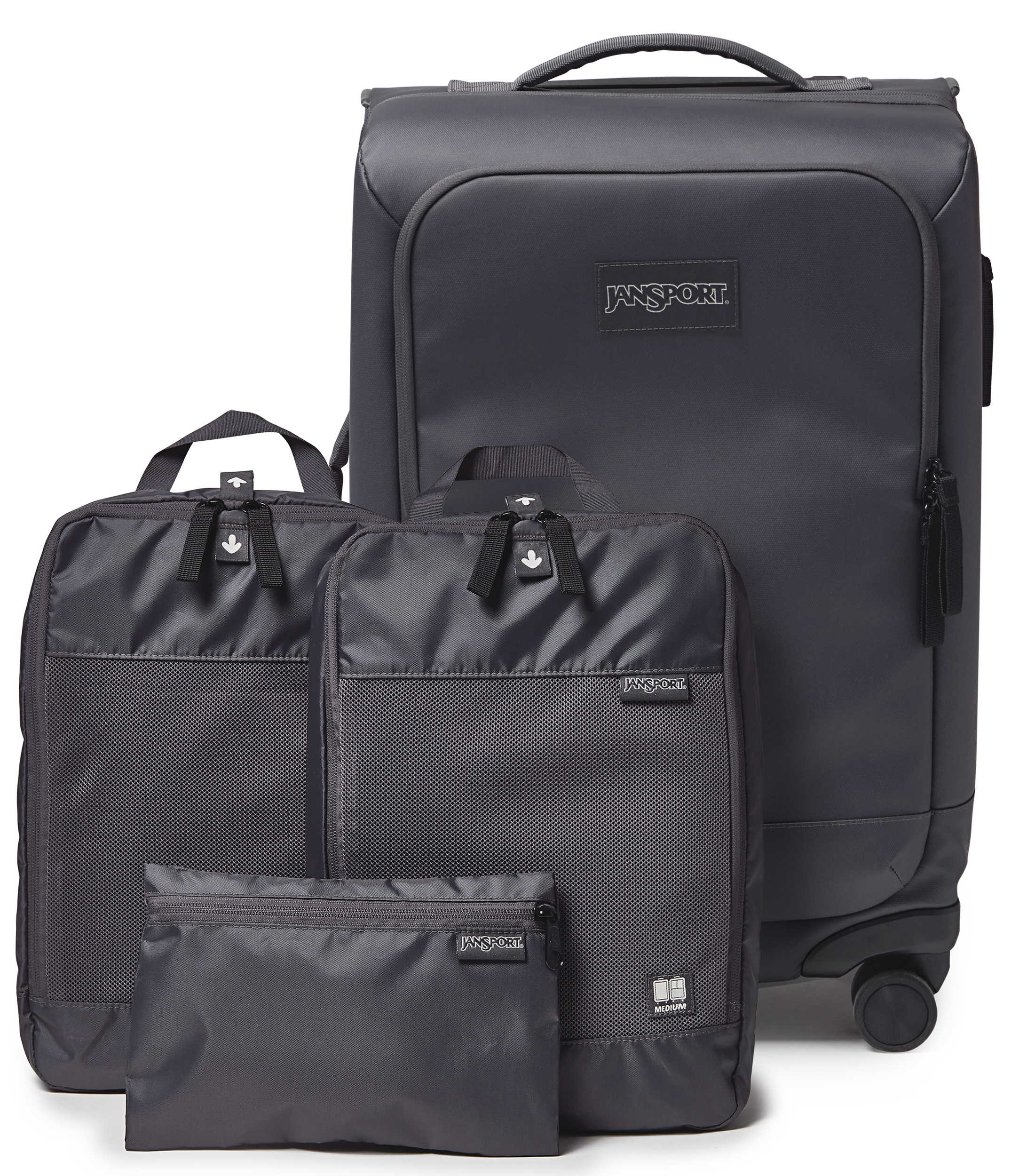 22" Carry On Luggage Packing Cubes Smokey Grit Set