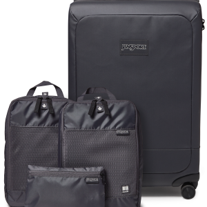 26" Checked Luggage Packing Cubes Smokey Grit Set